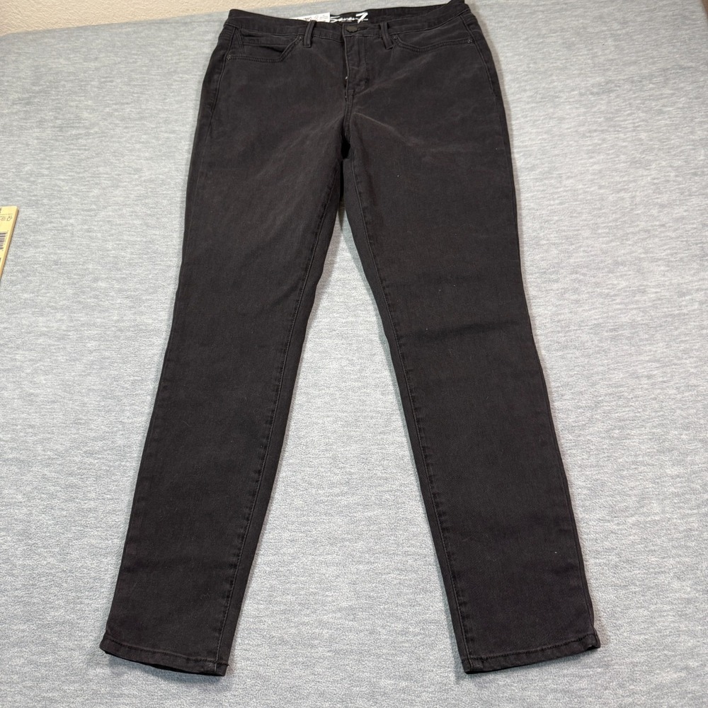 Seven7 Jeans Women Size 8 Black High Rise Skinny Stretch Denim NWT $69‎ MSRP - Picture 5 of 9